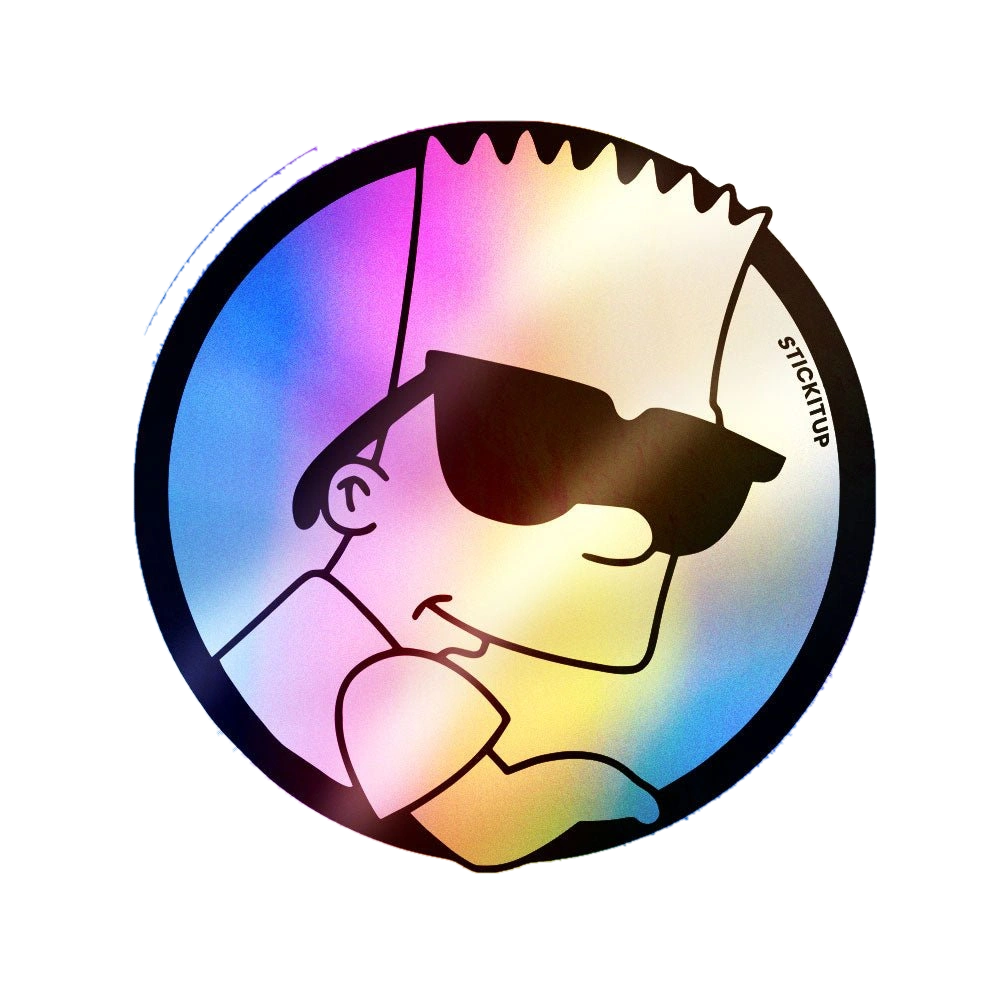 Cool Dude Holographic Stickers